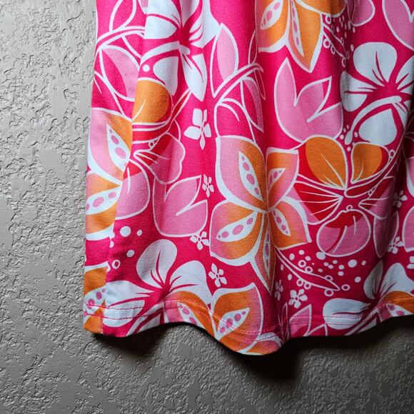 Shein Swimsuit Cover-up Pool Beach Dress Pink Orange Floral Midi Soft Stretchy - Picture 10 of 12